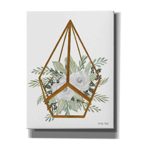 Image of 'Gold Geometric Diamond' by Cindy Jacobs, Canvas Wall Art,Size B Portrait