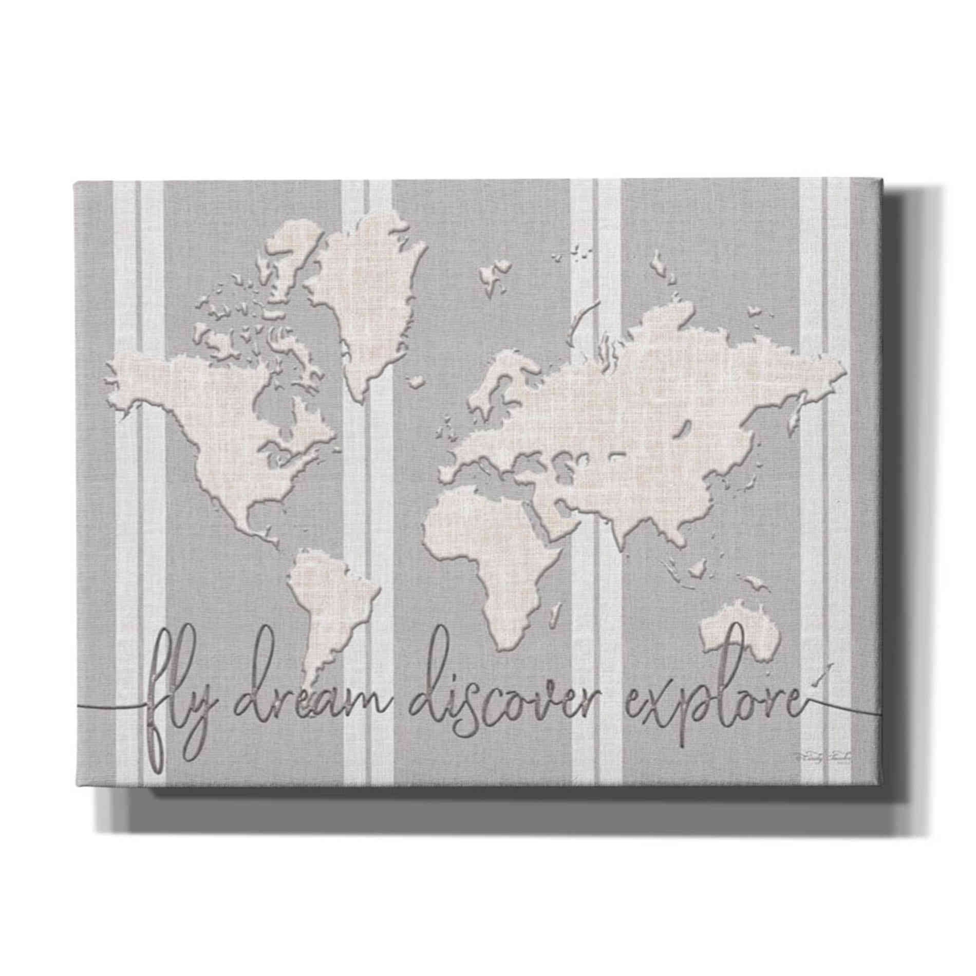 'Fly Dream Discover Explore' by Cindy Jacobs, Canvas Wall Art,Size C Landscape