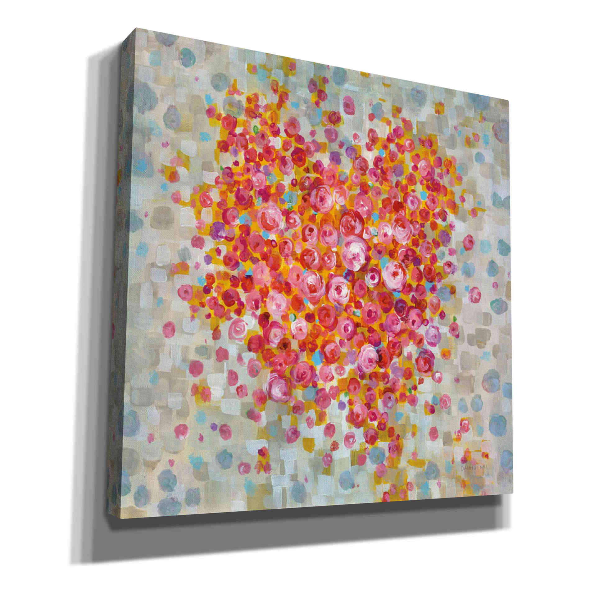 'Circle of Hearts' by Danhui Nai, Canvas Wall Art,Size 1 Sqaure