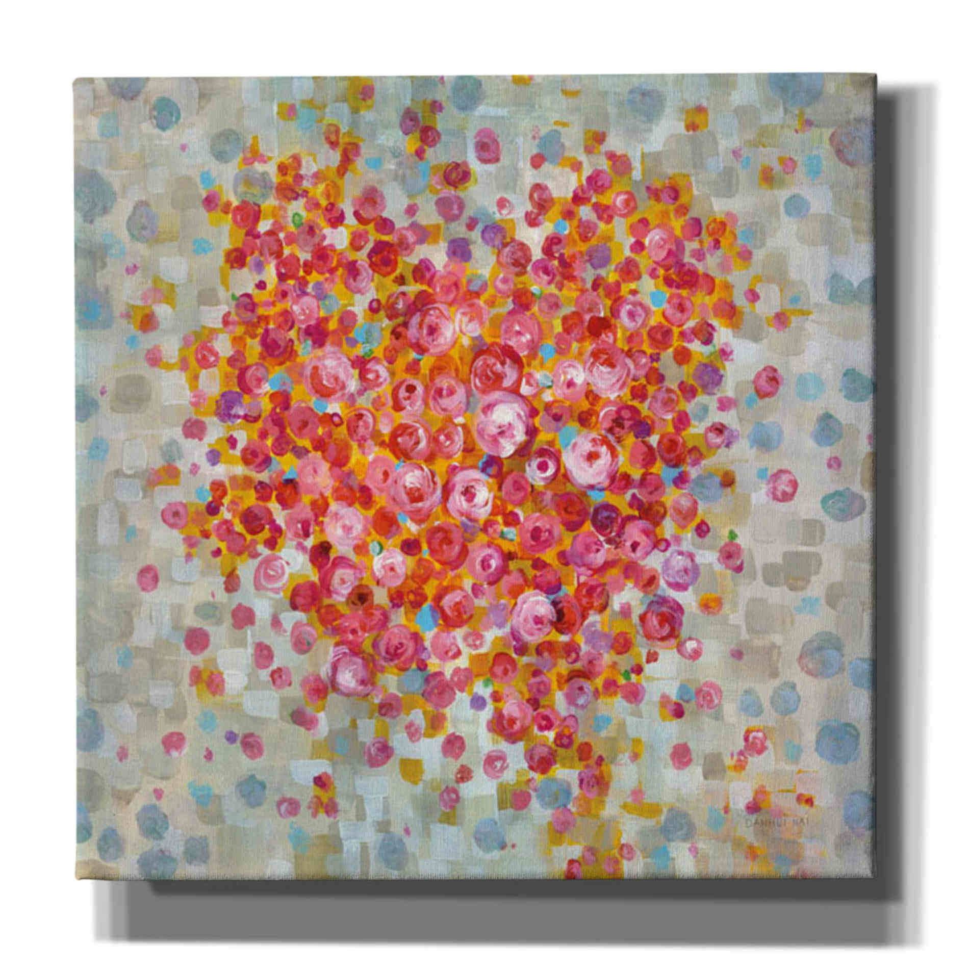 'Circle of Hearts' by Danhui Nai, Canvas Wall Art,Size 1 Sqaure