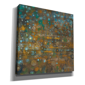 'Blue And Bronze Dots X' by Danhui Nai, Canvas Wall Art