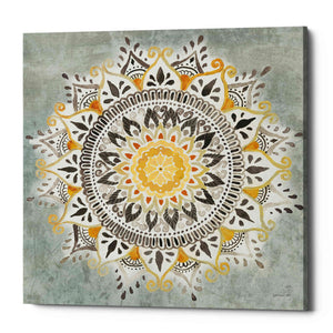 'Mandala Delight I Yellow Grey' by Danhui Nai, Canvas Wall Art