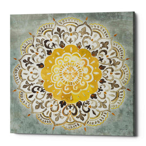 'Mandala Delight IV Yellow Grey' by Danhui Nai, Canvas Wall Art