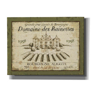 'French Wine Label III' by Daphne Brissonet, Canvas Wall Art