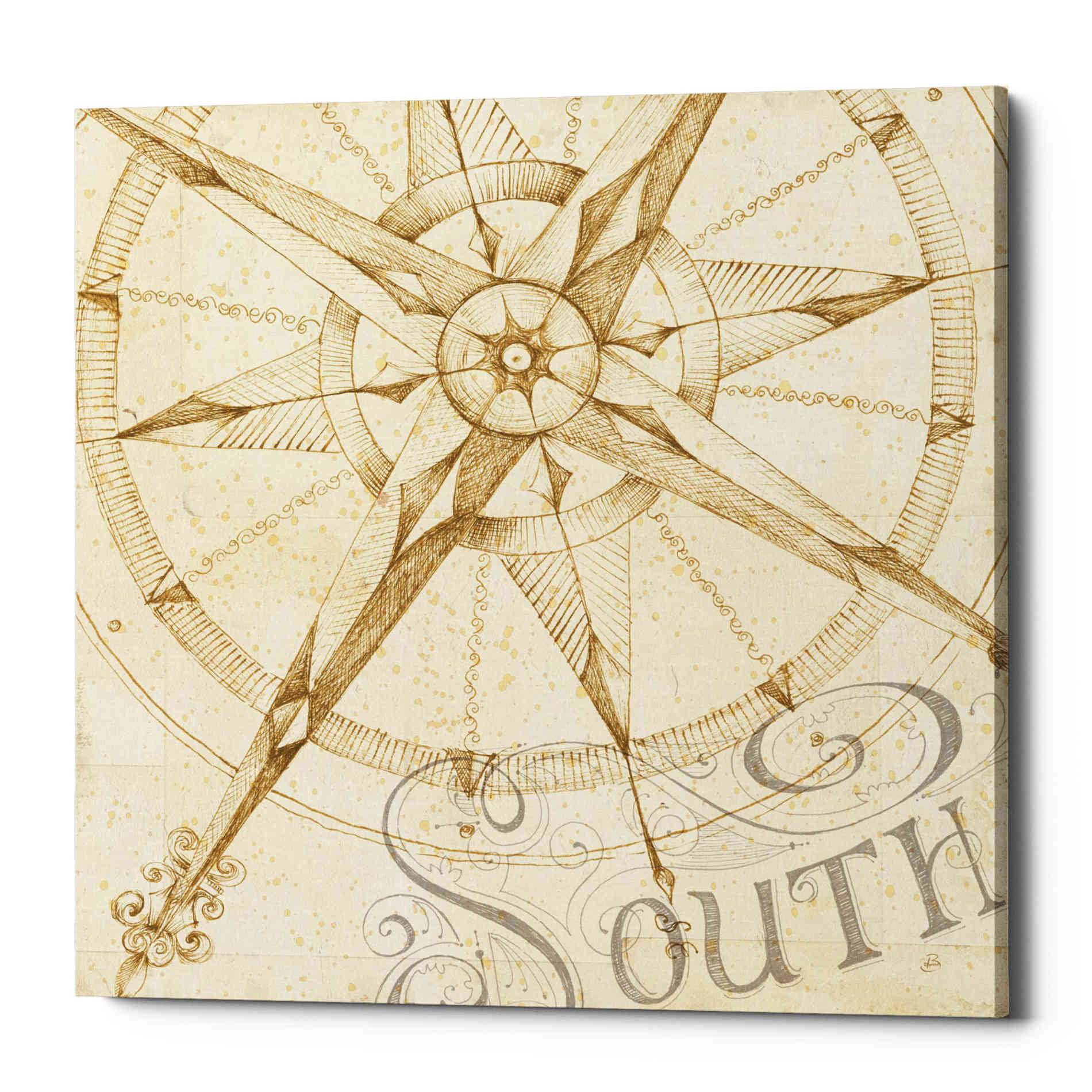 'Coast to Coast Sepia II' by Daphne Brissonet, Canvas Wall Art