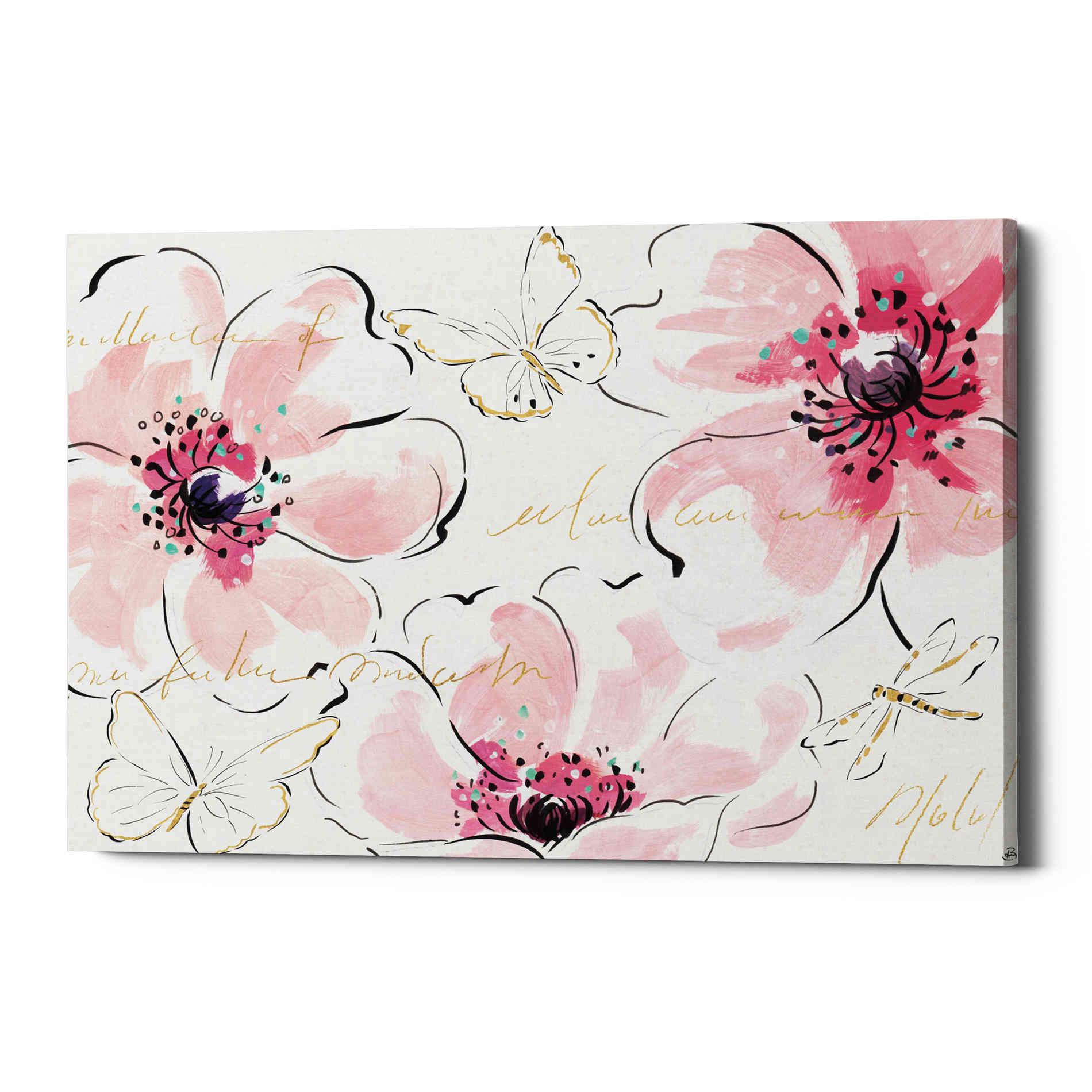 'Simply Pink I' by Daphne Brissonet, Canvas Wall Art