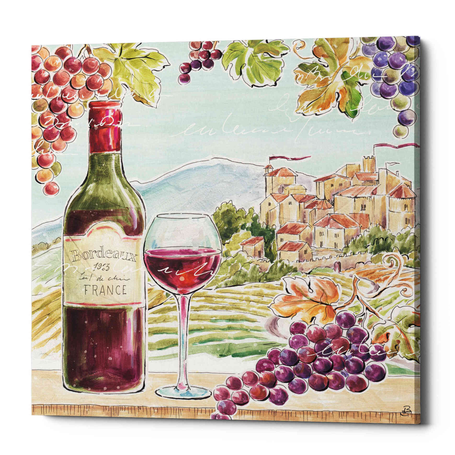 'Wine Country III' by Daphne Brissonet, Canvas Wall Art