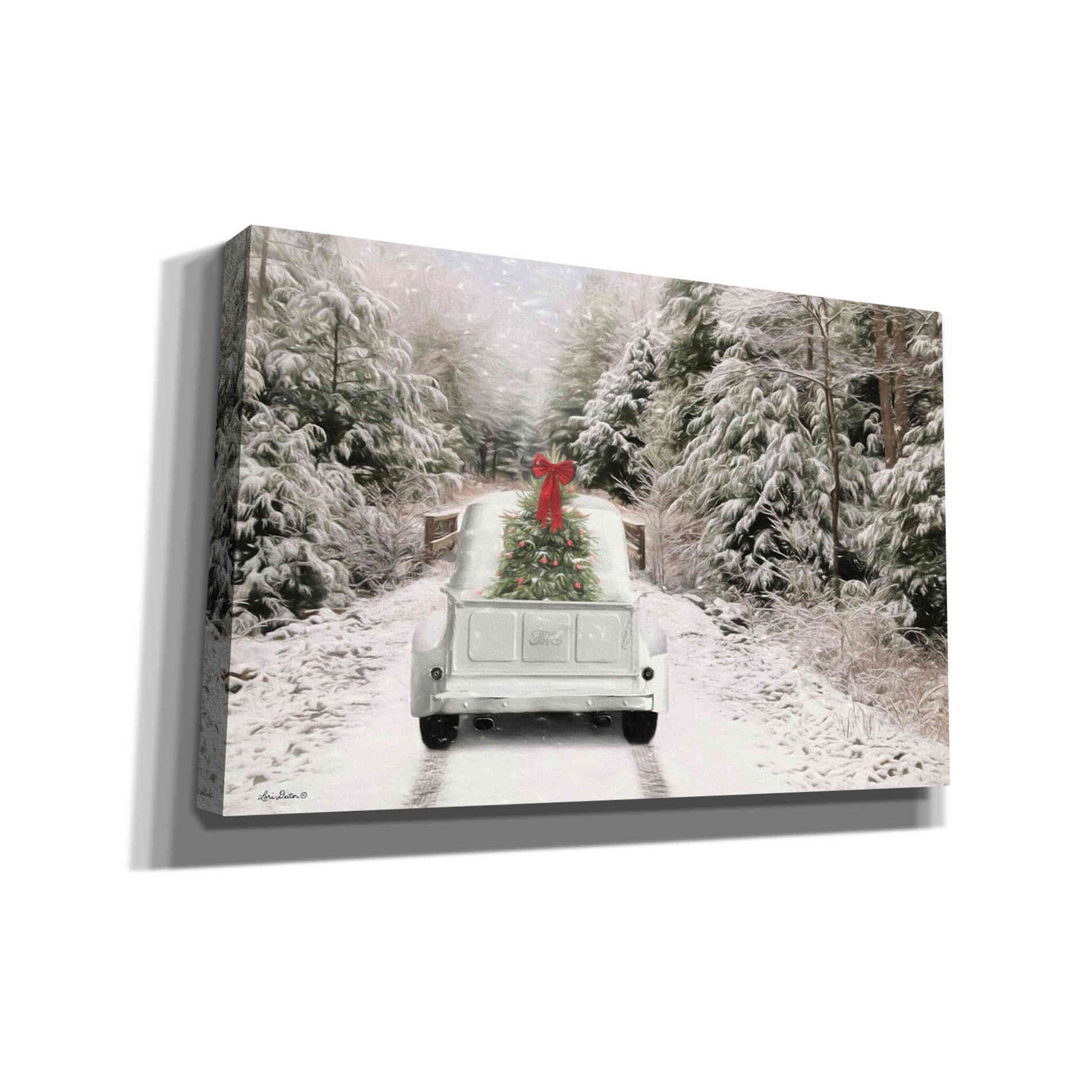 'Picking Up the Tree' by Lori Deiter, Canvas Wall Art,Size A Landscape