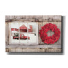 'Poinsettia Wreath Window View' by Lori Deiter, Canvas Wall Art,Size A Landscape