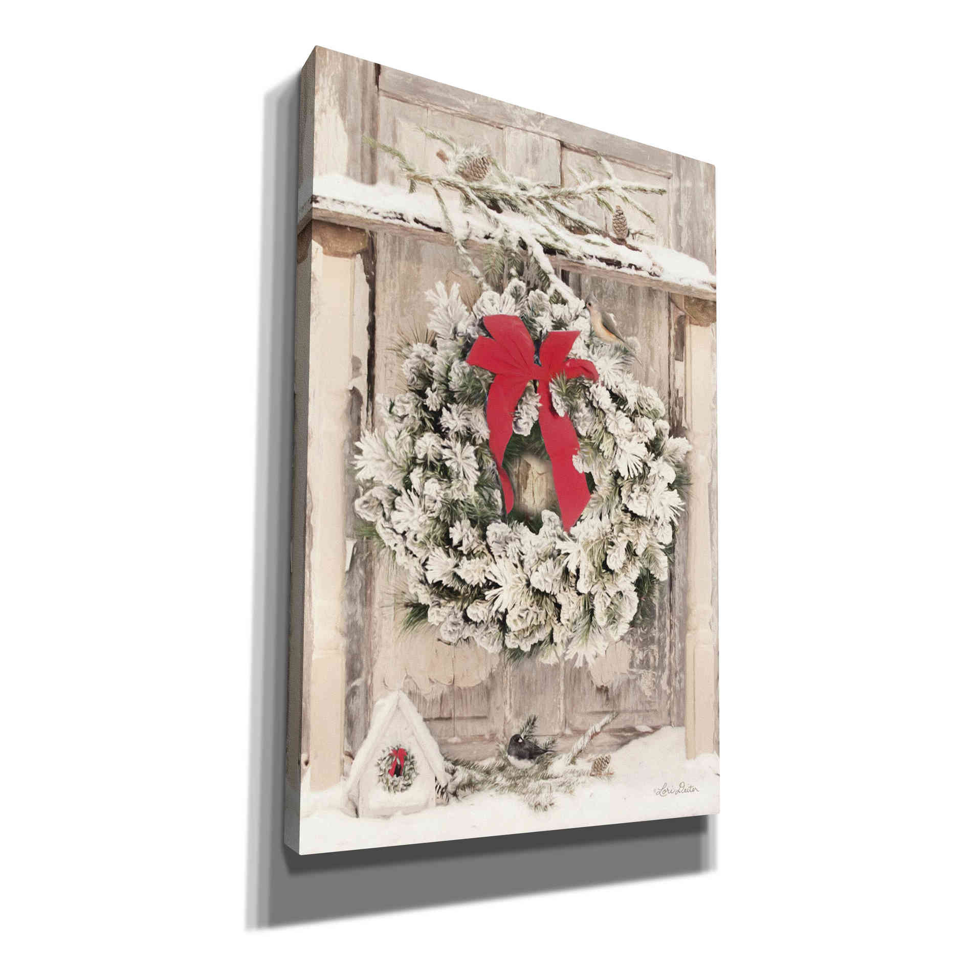 'Feeding Station II' by Lori Deiter, Canvas Wall Art,Size A Portrait