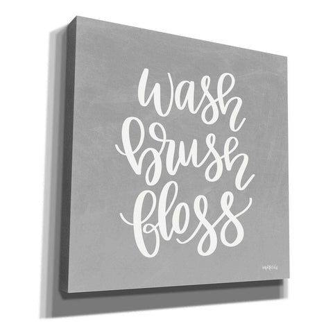 Image of 'Wash, Brush, Floss' by Imperfect Dust, Canvas Wall Art,Size 1 Square