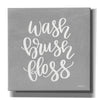 'Wash, Brush, Floss' by Imperfect Dust, Canvas Wall Art,Size 1 Square