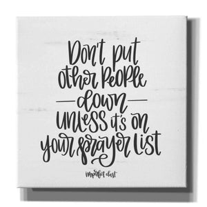 'Prayer List' by Imperfect Dust, Giclee Canvas Wall Art