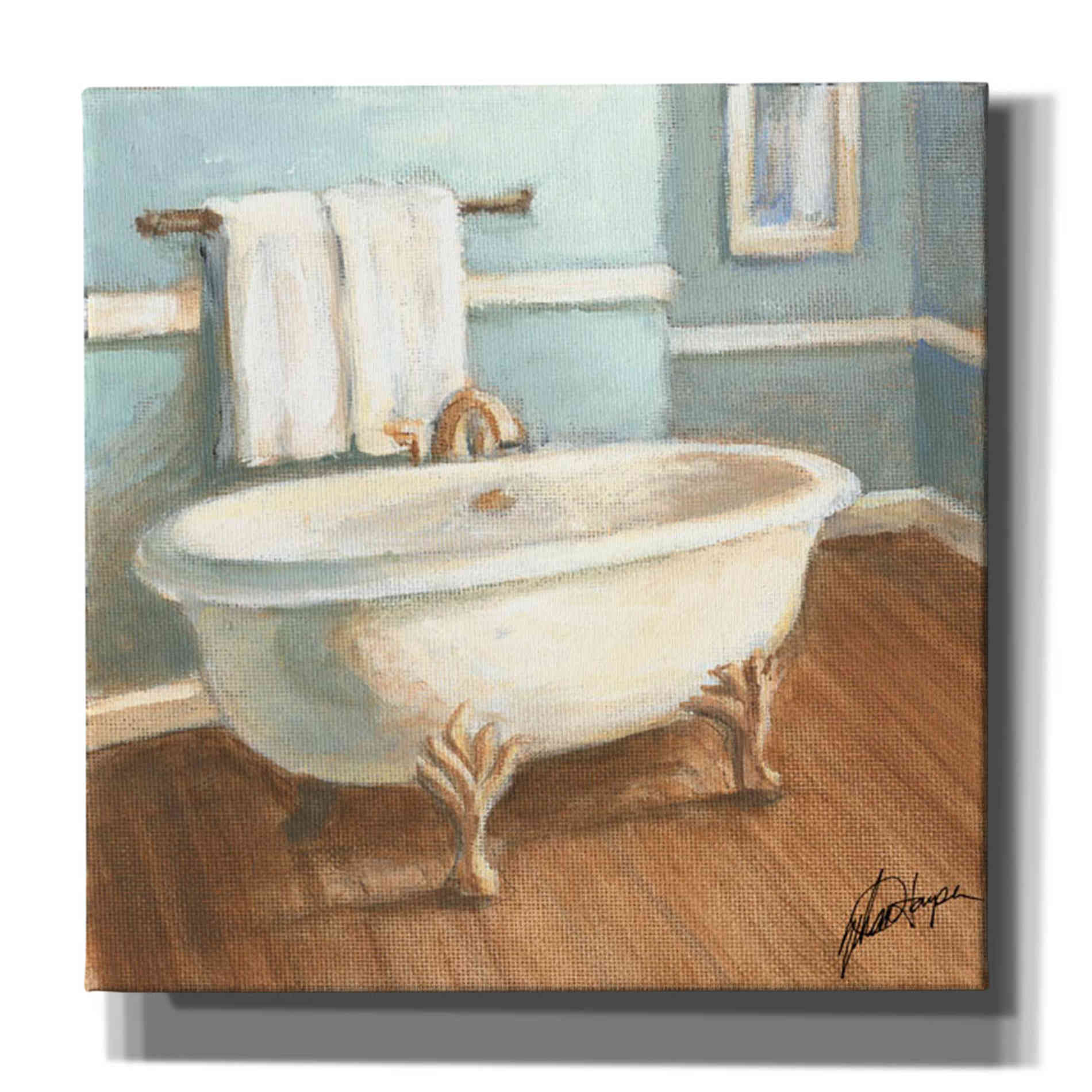 'Porcelain Bath IV' by Ethan Harper, Canvas Wall Art,Size 1 Square