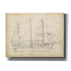 'Sailboat Blueprint II' by Ethan Harper Canvas Wall Art,Size B Landscape