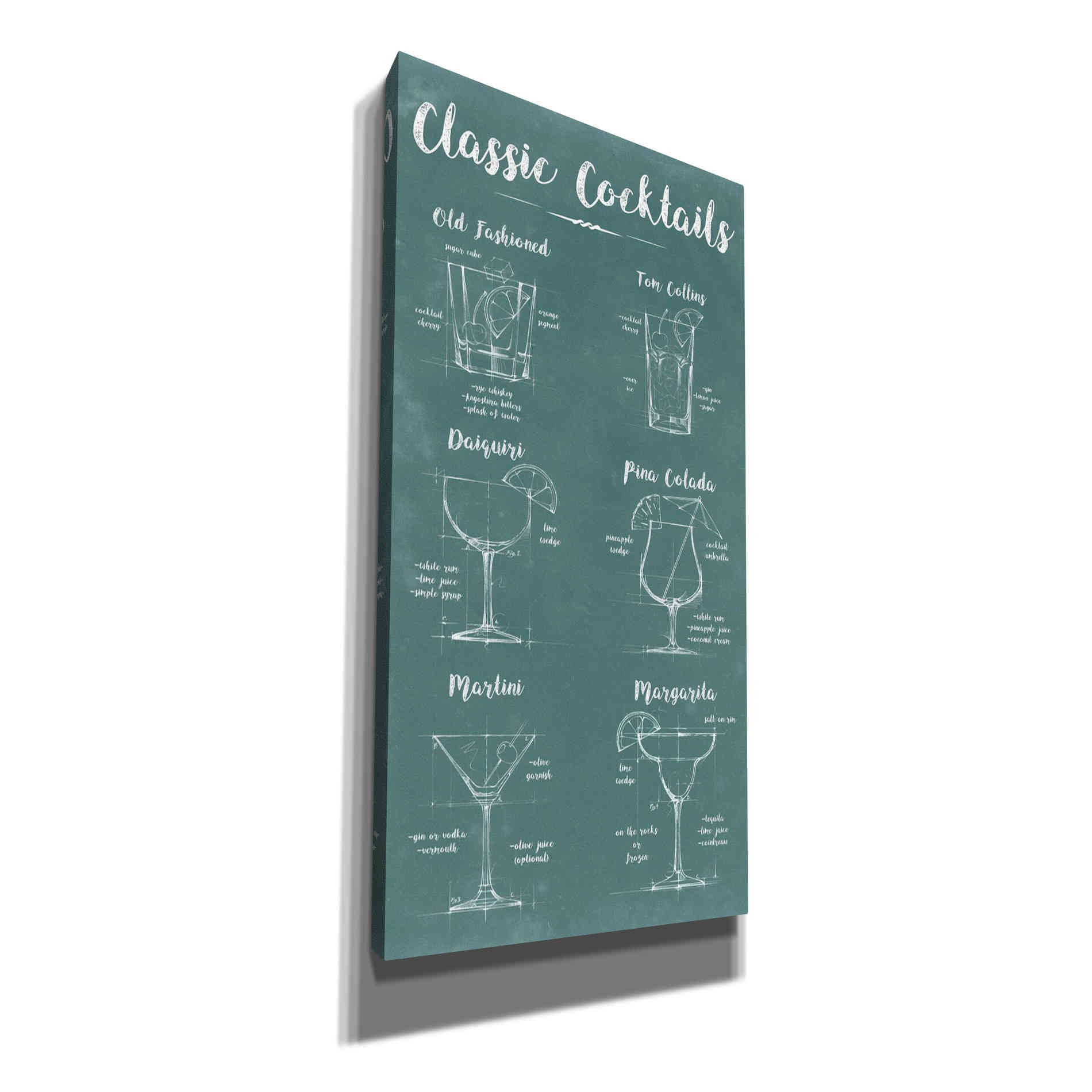 'Mixology Infograph' by Ethan Harper Canvas Wall Art,Size 2 Portrait