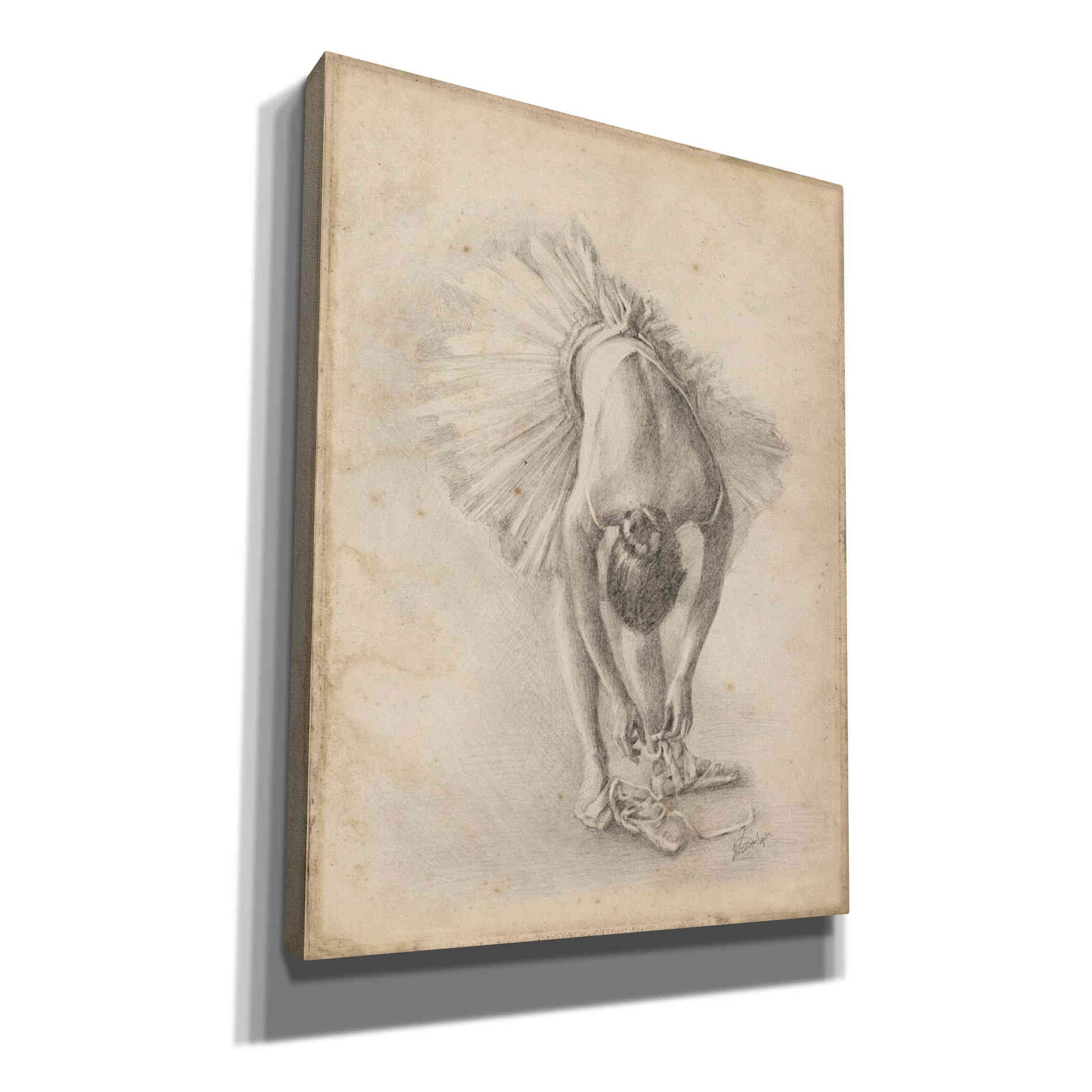 'Antique Ballerina Study I' by Ethan Harper Canvas Wall Art,Size C Portrait