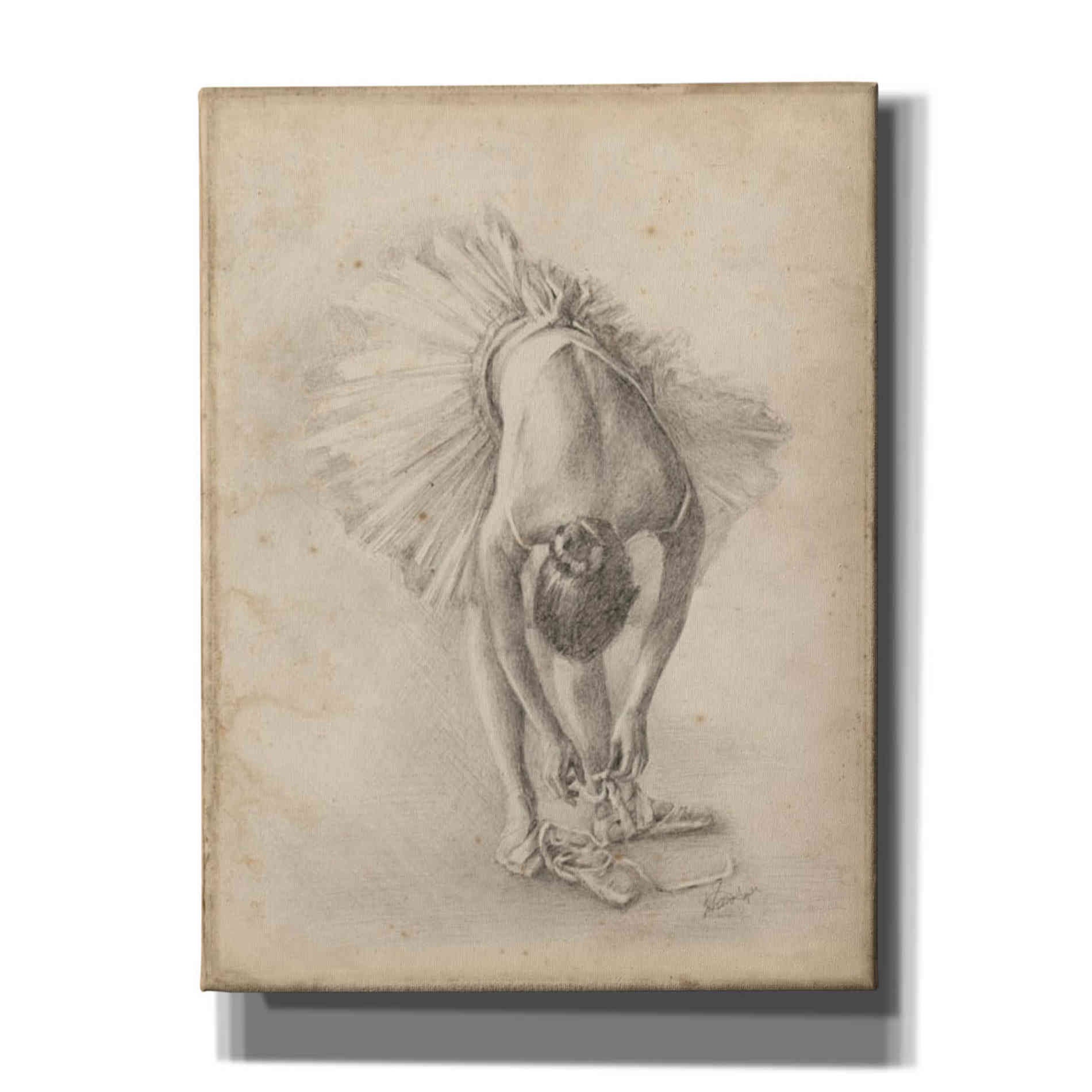 'Antique Ballerina Study I' by Ethan Harper Canvas Wall Art,Size C Portrait