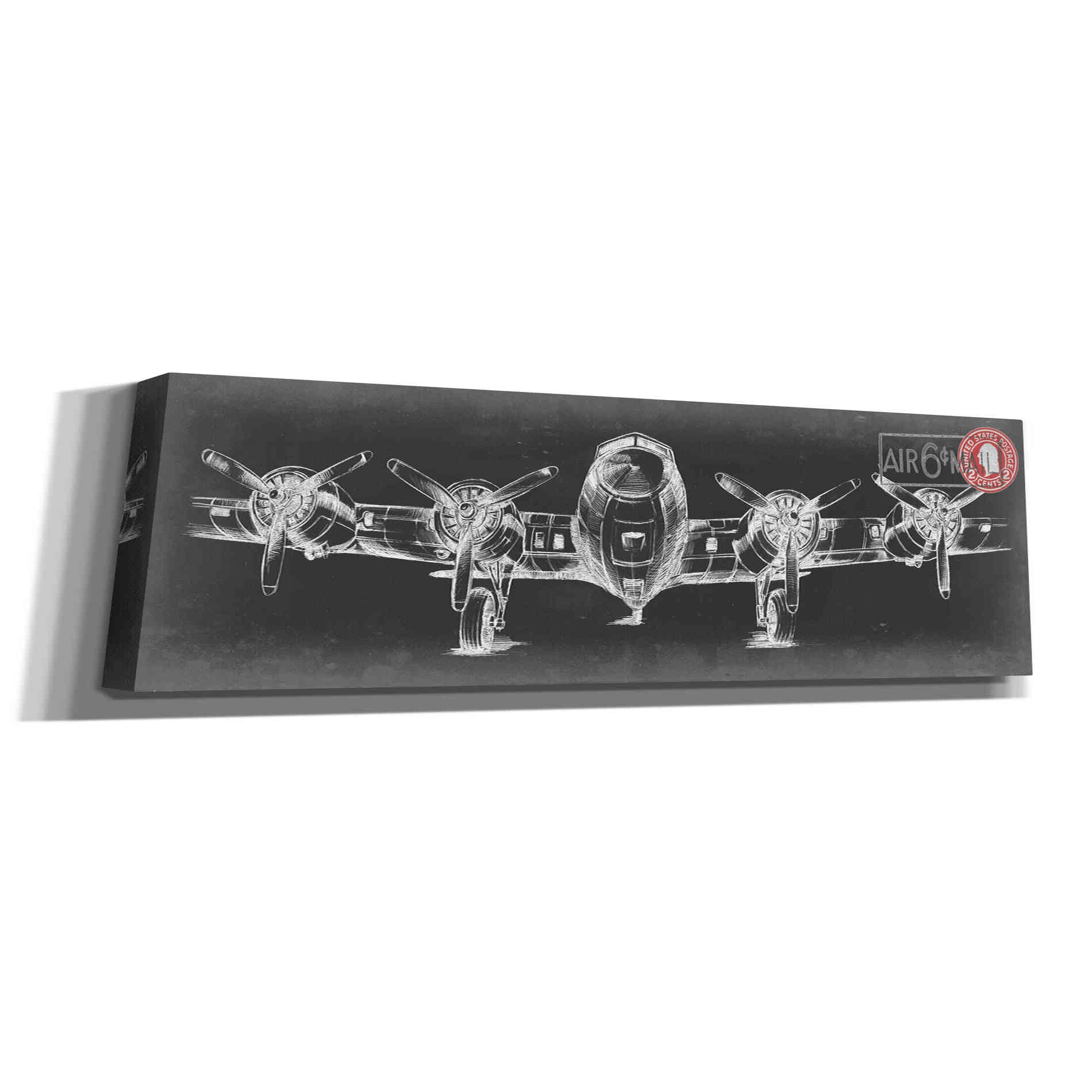 'Aeronautic Collection F' by Ethan Harper Canvas Wall Art,Size 3 Landscape