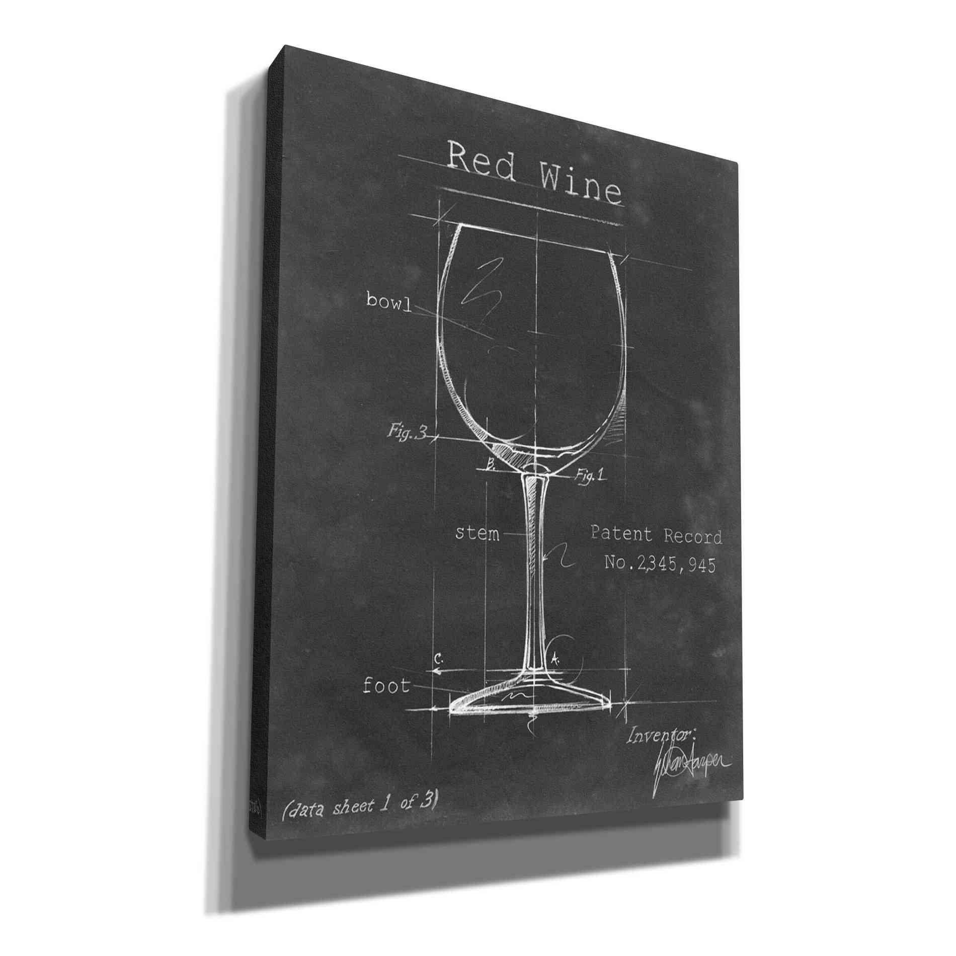 'Barware Blueprint III' by Ethan Harper Canvas Wall Art,Size C Portrait
