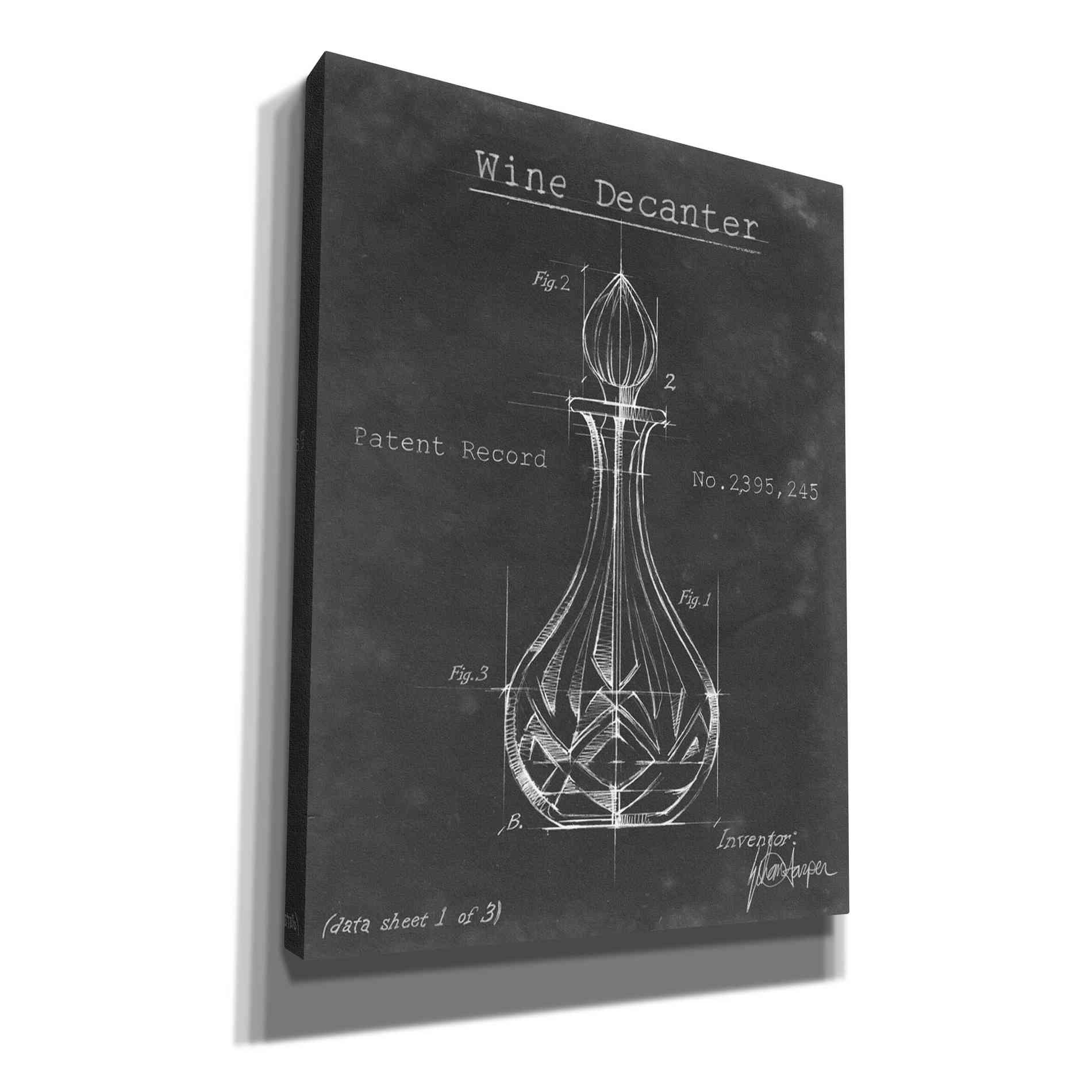 'Barware Blueprint VIII' by Ethan Harper Canvas Wall Art,Size C Portrait