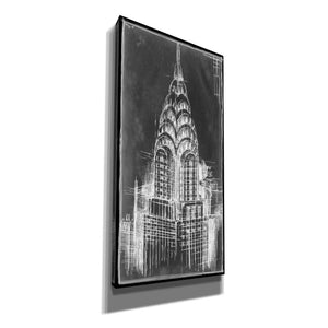 'Chrysler Blueprint' by Ethan Harper Canvas Wall Art,Size 2 Landscape