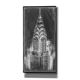 'Chrysler Blueprint' by Ethan Harper Canvas Wall Art,Size 2 Landscape