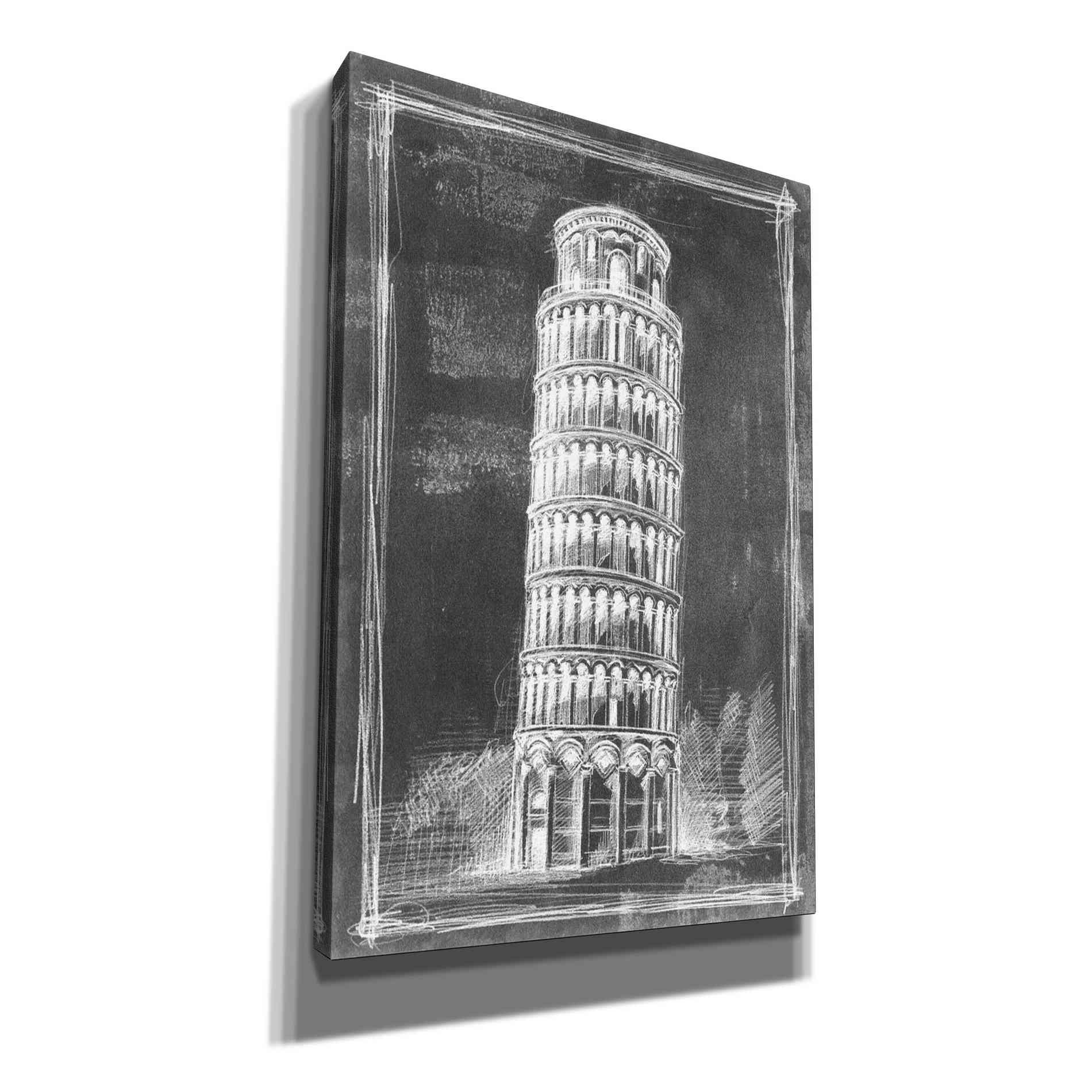 'European Icon Blueprint II' by Ethan Harper Canvas Wall Art,Size A Portrait