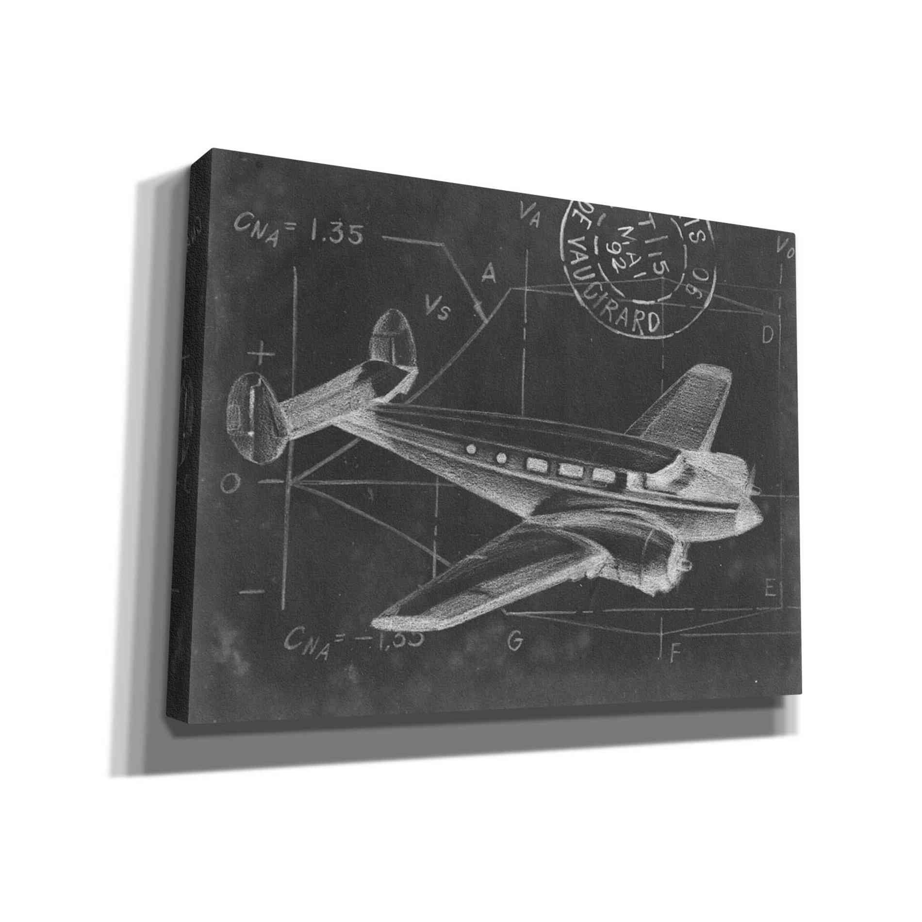 'Flight Schematic IV' by Ethan Harper Canvas Wall Art,Size B Landscape