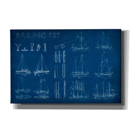 'Sailing Infograph' by Ethan Harper Canvas Wall Art,Size A Landscape