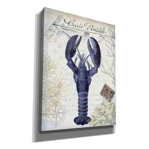 'Seaside Postcard Cream d,' by Fab Funky, Giclee Canvas Wall Art