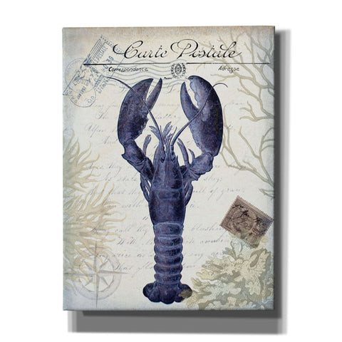 Image of 'Seaside Postcard Cream d,' by Fab Funky, Giclee Canvas Wall Art