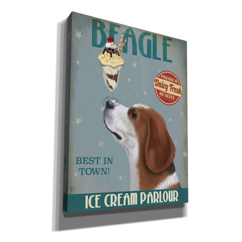 Image of 'Beagle Ice Cream,' by Fab Funky, Giclee Canvas Wall Art