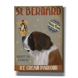 'St Bernard Ice Cream,' by Fab Funky, Giclee Canvas Wall Art