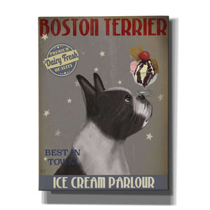 'Boston Terrier Ice Cream,' by Fab Funky, Giclee Canvas Wall Art