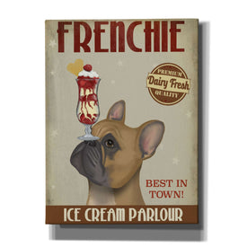 'French Bulldog Ice Cream,' by Fab Funky, Giclee Canvas Wall Art