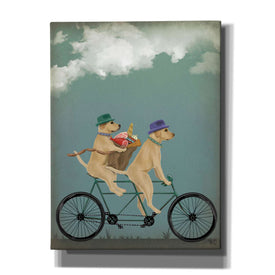 'Yellow Labrador Tandem,' by Fab Funky, Giclee Canvas Wall Art