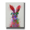 'Rainbow Splash Rabbit 2, Portrait' by Fab Funky, Giclee Canvas Wall Art