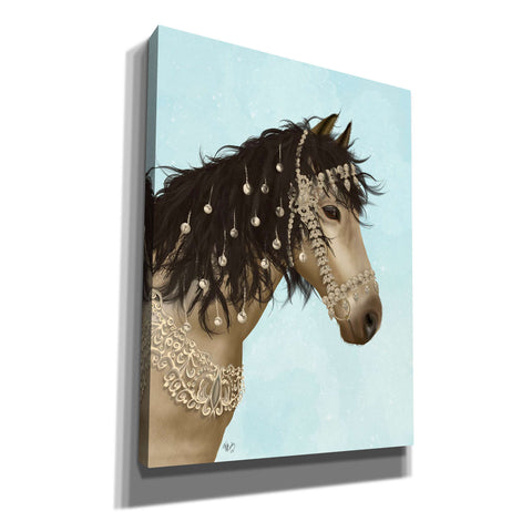 Image of 'Horse Buckskin with Jewelled Bridle' by Fab Funky, Giclee Canvas Wall Art