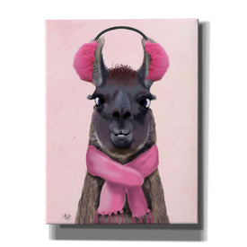 'Chilly Llama Pink' by Fab Funky, Giclee Canvas Wall Art