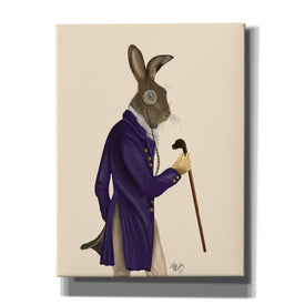'Hare In Purple Coat' by Fab Funky, Giclee Canvas Wall Art