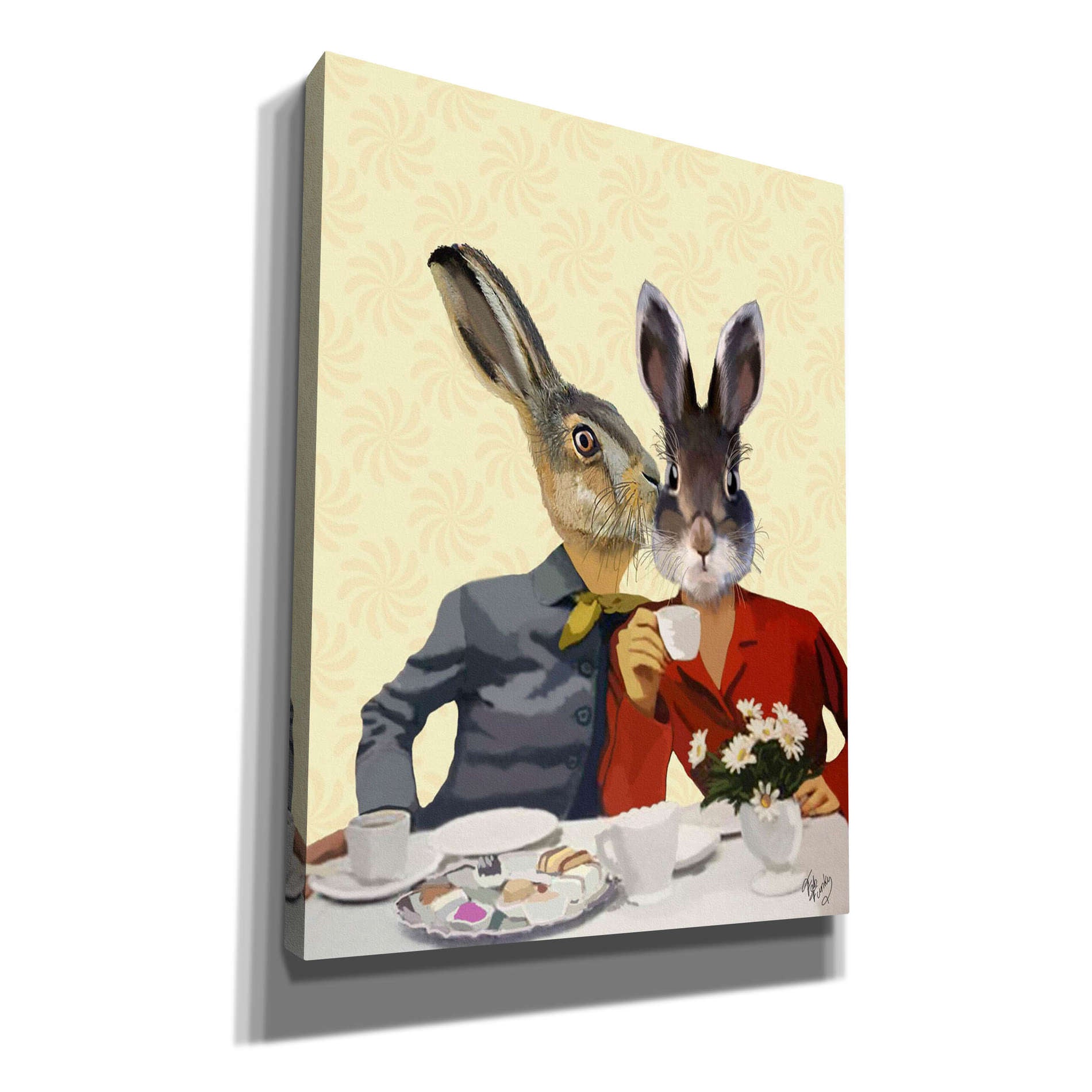'Ladies Gossiping' by Fab Funky, Giclee Canvas Wall Art