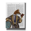 'Book Reader Fox' by Fab Funky, Giclee Canvas Wall Art
