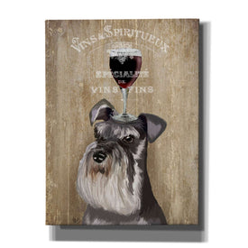 'Dog Au Vin, Schnauzer' by Fab Funky, Giclee Canvas Wall Art