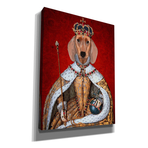 Image of 'Dachshund Queen' by Fab Funky, Giclee Canvas Wall Art