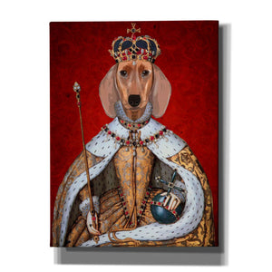 'Dachshund Queen' by Fab Funky, Giclee Canvas Wall Art