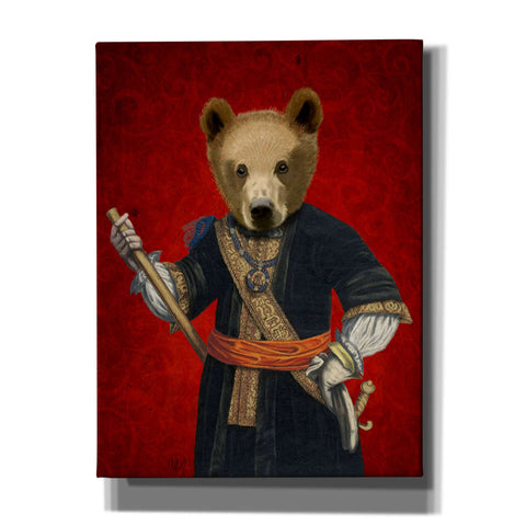 Image of 'Bear in Blue Robes' by Fab Funky, Giclee Canvas Wall Art