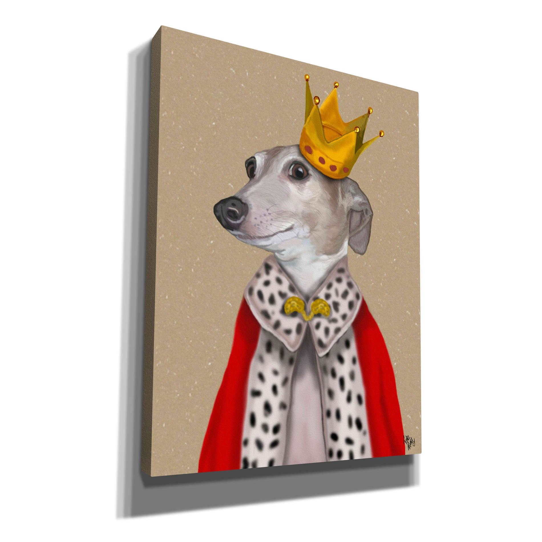 'Greyhound Queen' by Fab Funky, Giclee Canvas Wall Art