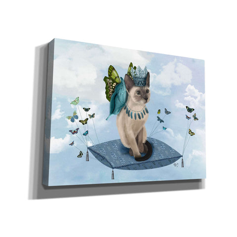 Image of 'Cat on Pillow with Butterflies' by Fab Funky, Giclee Canvas Wall Art
