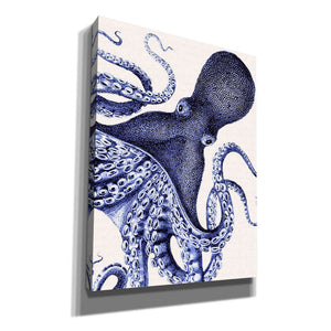 'Landscape Blue Octopus' by Fab Funky Giclee Canvas Wall Art